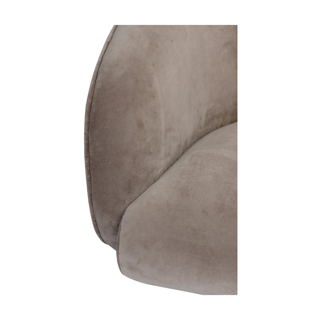 Velours moderne avec assise rembourrée pour le salon