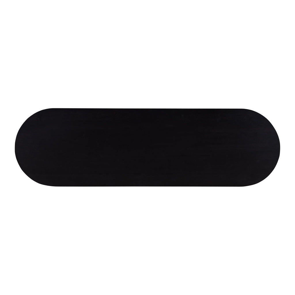 Bois noir moderne aux lignes épurées pour l'entrée