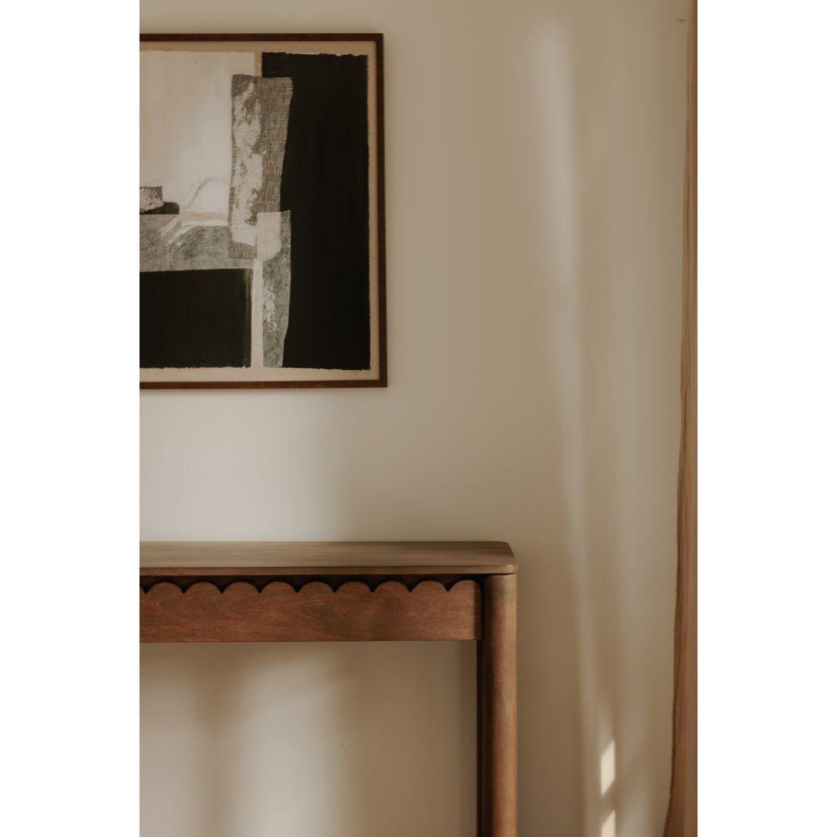 Bois et métal traditionnels avec tiroirs et finition marron vintage pour l'entrée