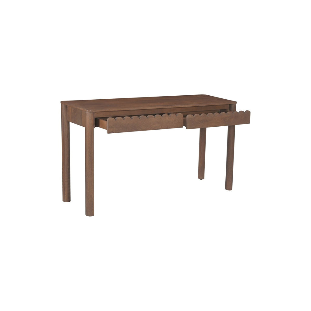 Bois et métal traditionnels avec tiroirs et finition marron vintage pour l'entrée