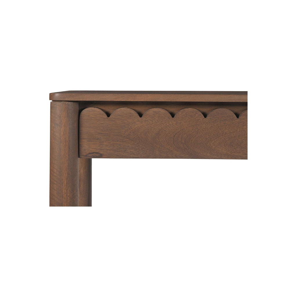 Bois et métal traditionnels avec tiroirs et finition marron vintage pour l'entrée