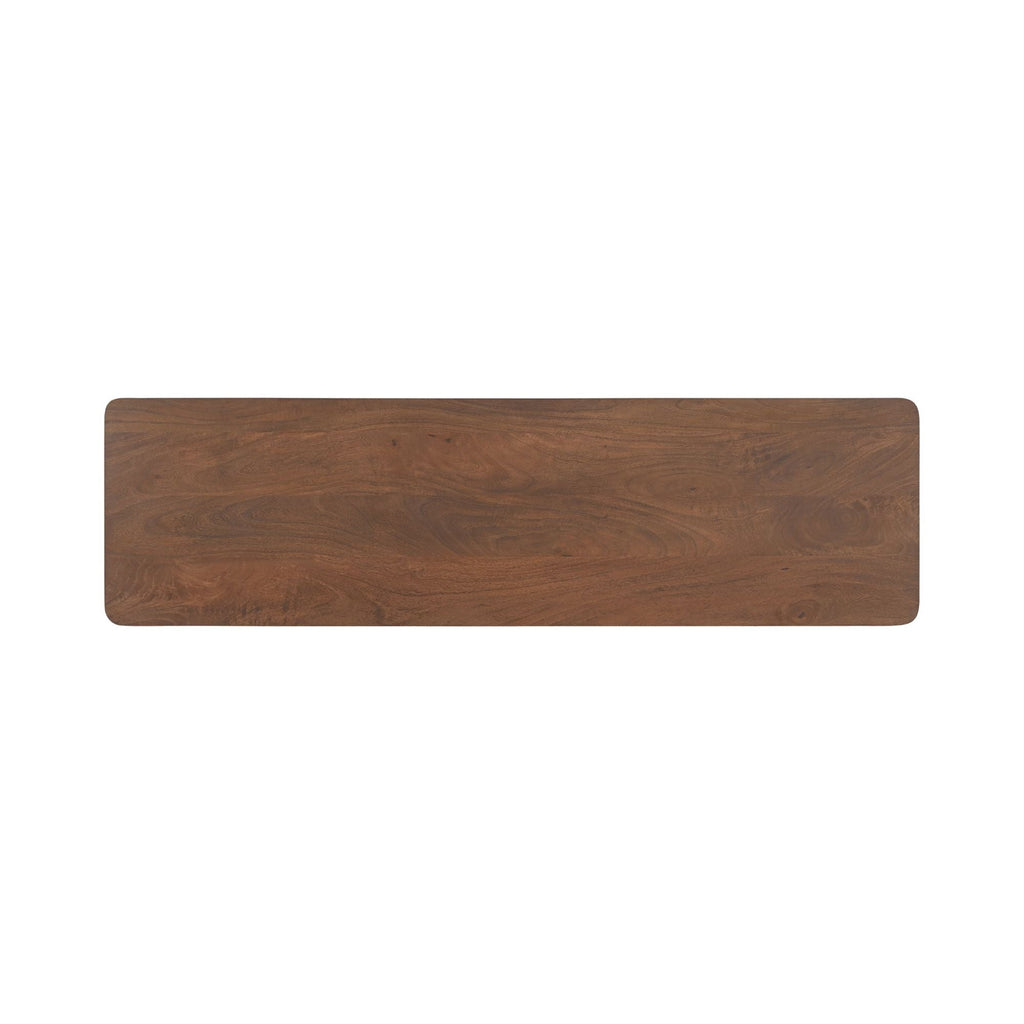 Bois et métal traditionnels avec tiroirs et finition marron vintage pour l'entrée