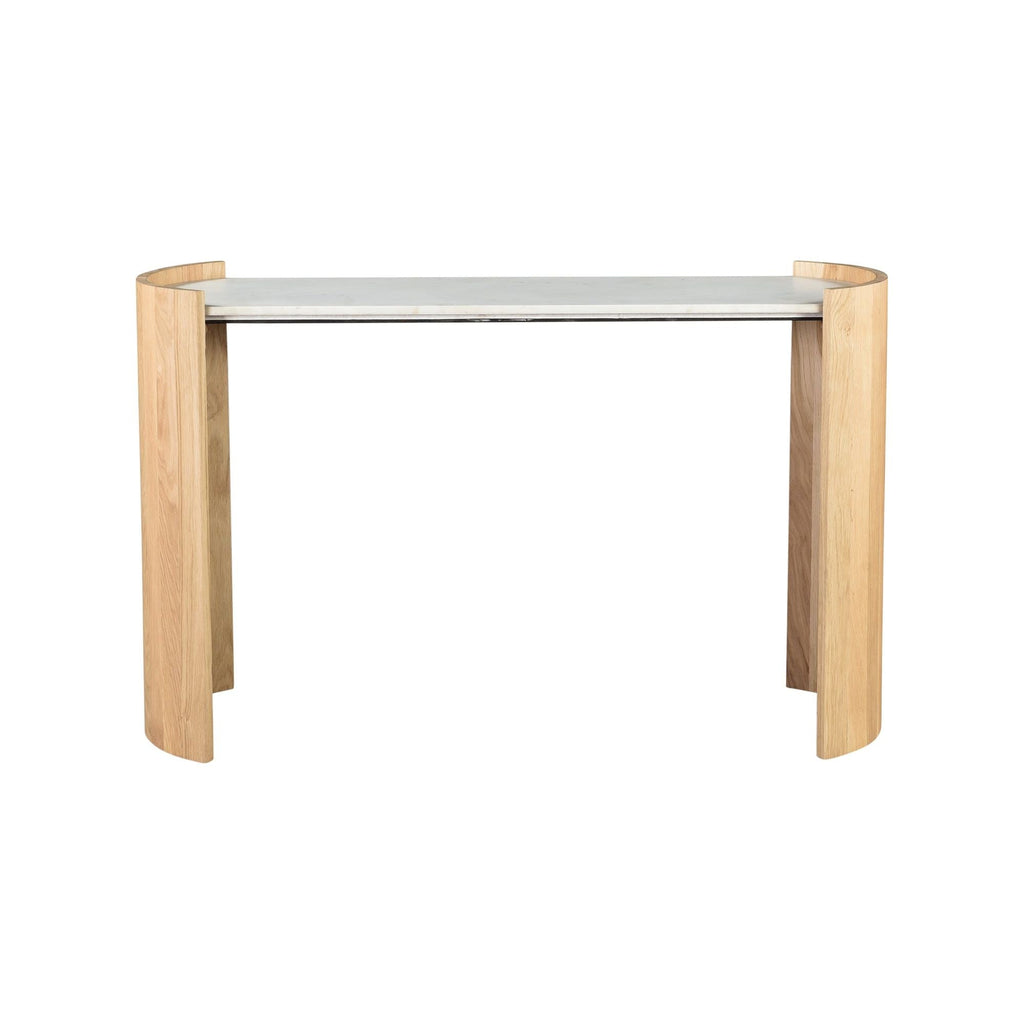 Marbre et bois contemporains avec plateau en pierre pour entrée