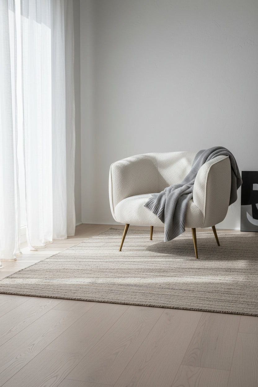Contemporain, avec cadre courbé et pieds en acier doré, pour le salon