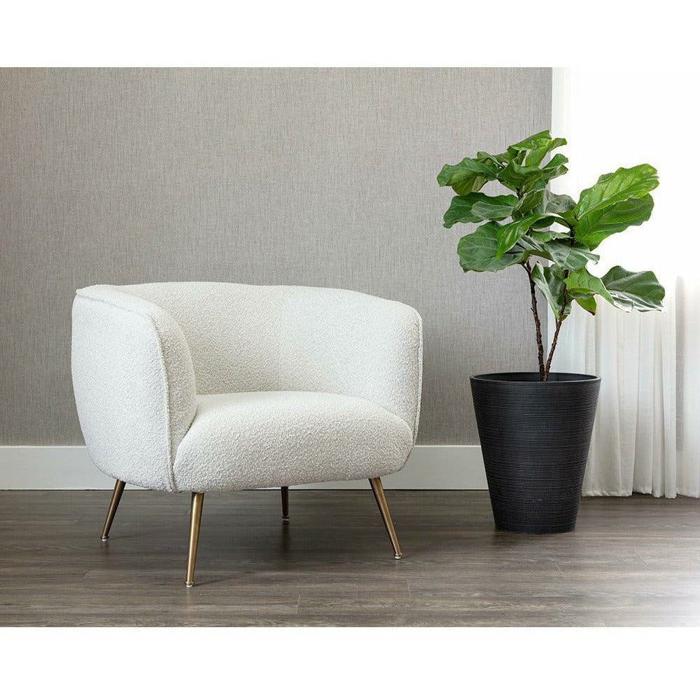 Contemporain, avec cadre courbé et pieds en acier doré, pour le salon