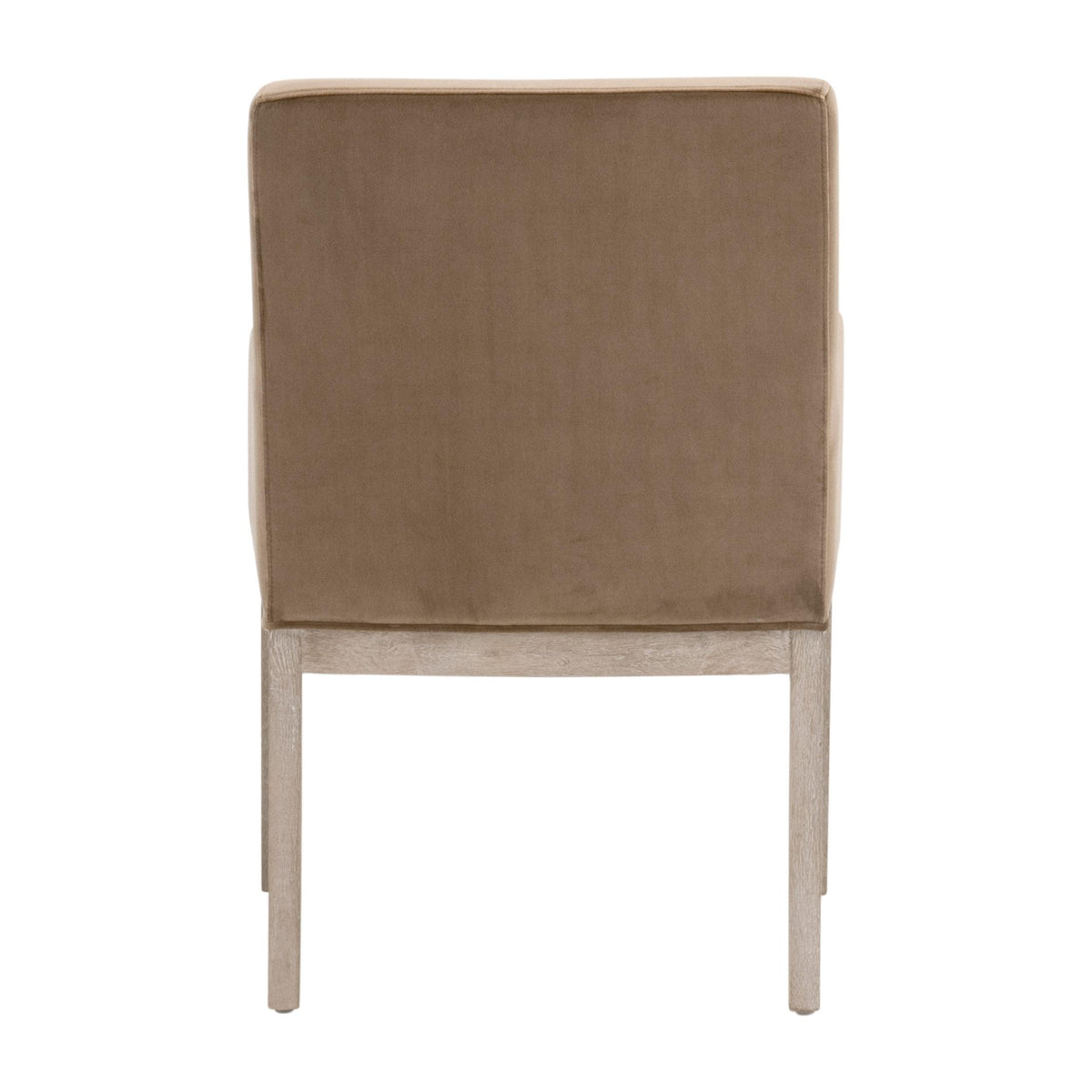 Chaise de salle à manger transitionnelle en velours avec assise en mousse haute densité et base en bois massif pour la salle à manger