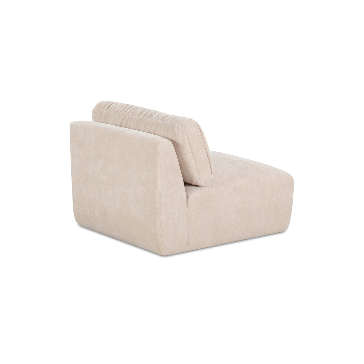 Chaise longue vintage avec coussin de dos surdimensionné en fausse plume pour le salon