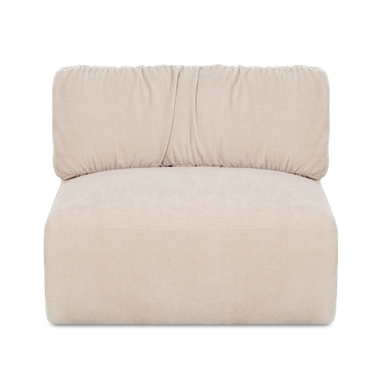 Chaise longue vintage avec coussin de dos surdimensionné en fausse plume pour le salon