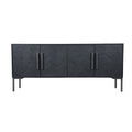 Bois noir moderne avec accents de fer et finition gris élégant pour salle à manger