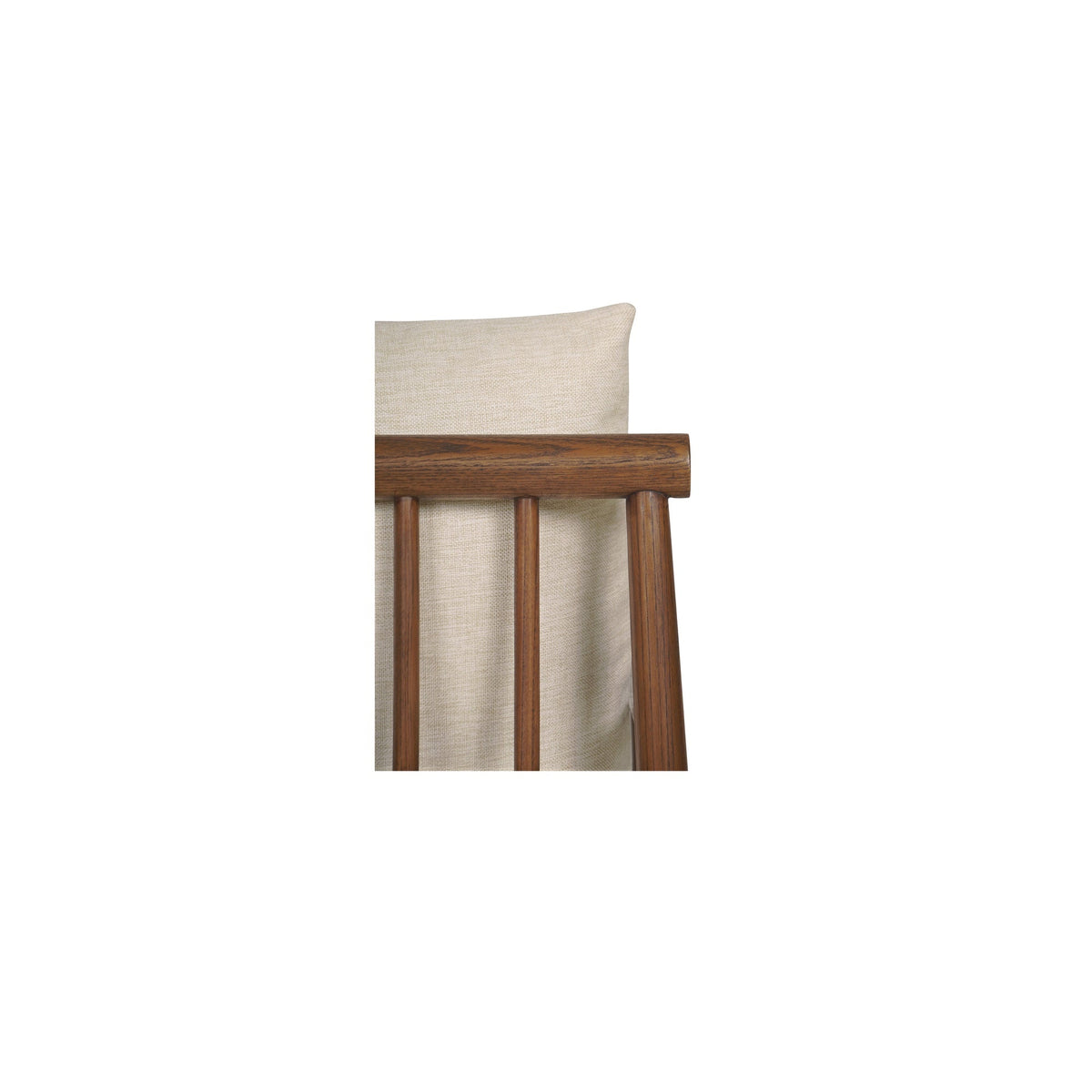 Bois traditionnel avec coussin rembourré crème pour salon