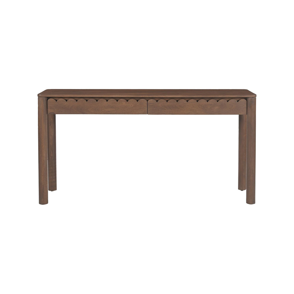 Bois et métal traditionnels avec tiroirs et finition marron vintage pour l'entrée