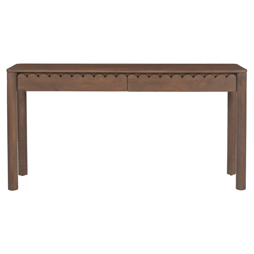 Bois et métal traditionnels avec tiroirs et finition marron vintage pour l'entrée