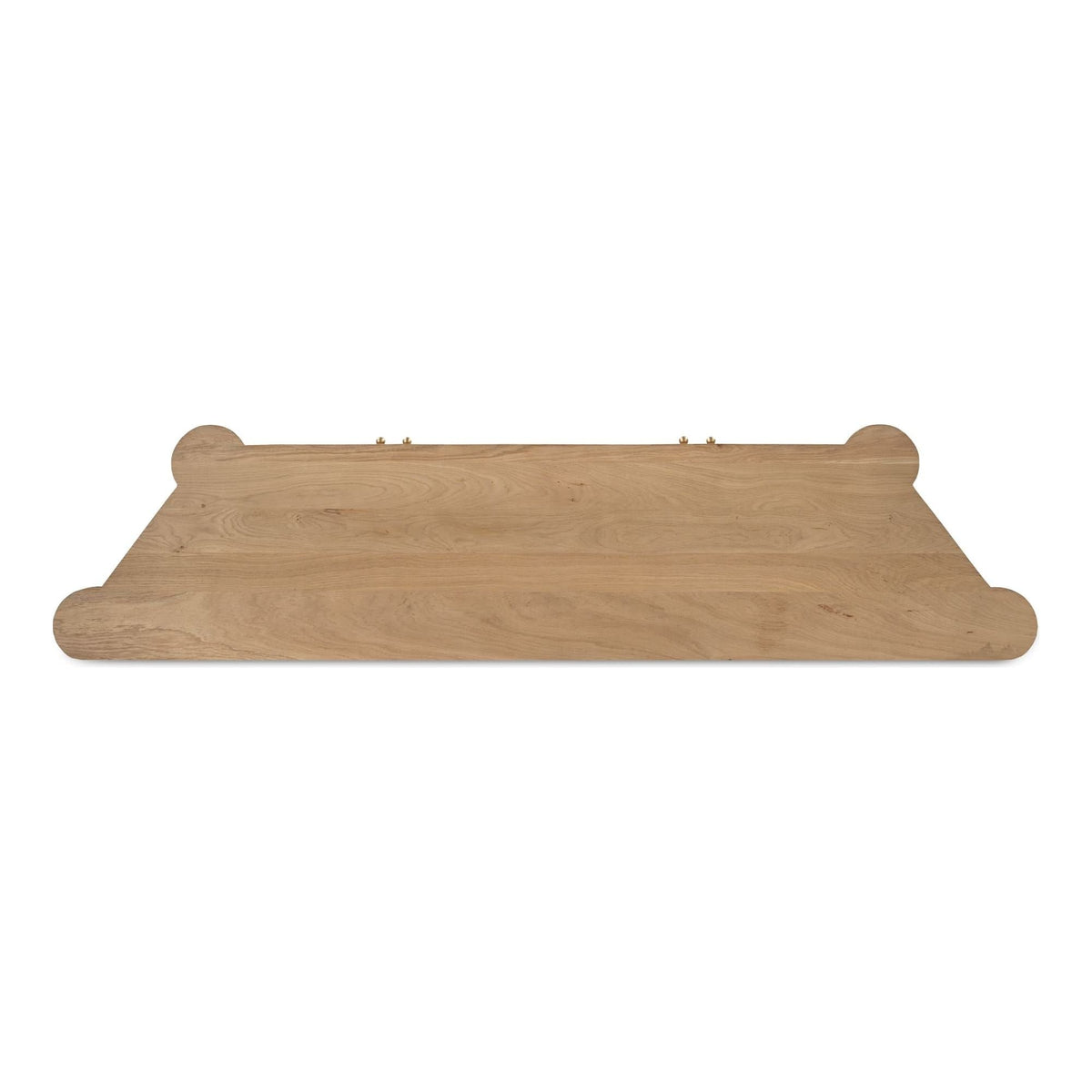 Bois de neem contemporain avec pieds tournés tressés et étagères intérieures pour salle à manger