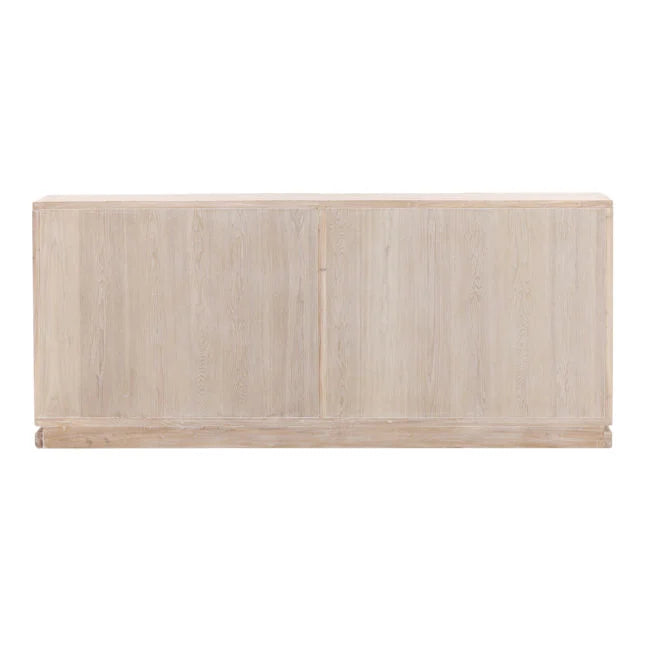 Bois blanc traditionnel avec grand rangement multi-portes pour salle à manger
