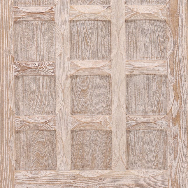 Bois blanc traditionnel avec grand rangement multi-portes pour salle à manger