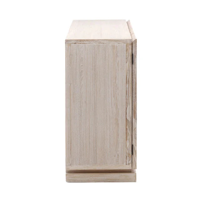 Bois blanc traditionnel avec grand rangement multi-portes pour salle à manger