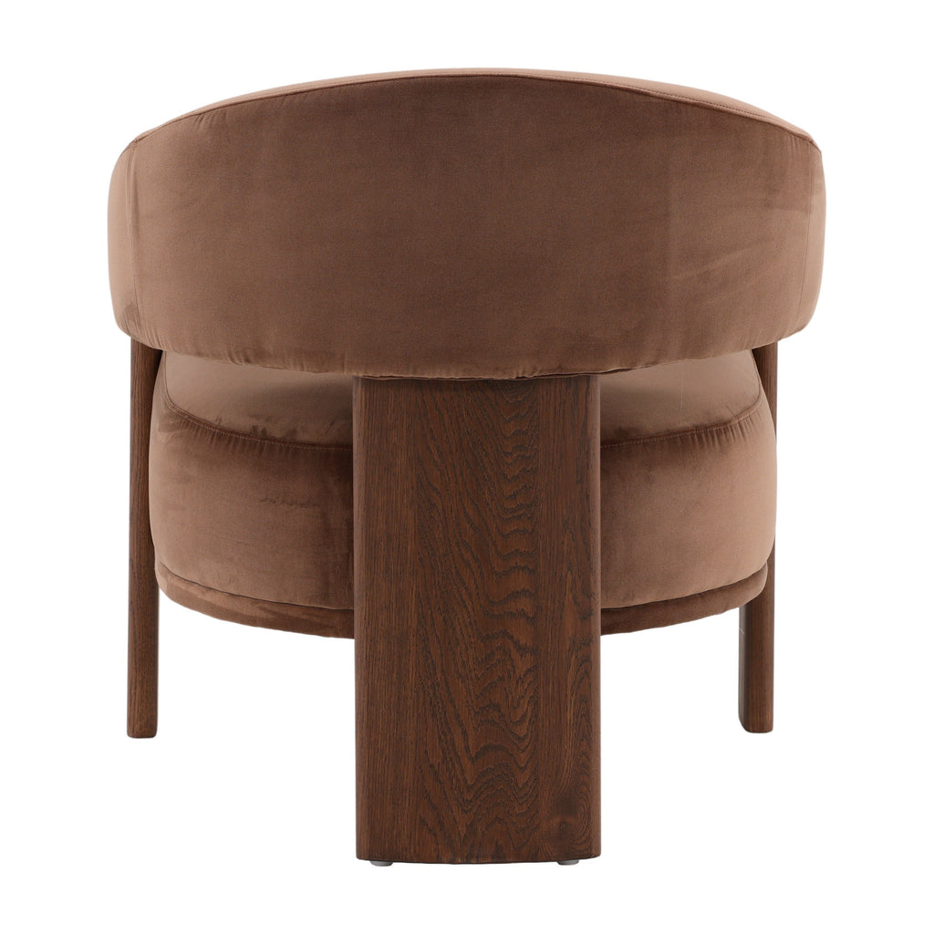 Fauteuil classique en bois rembourré avec accoudoirs et profil matelassé décontracté pour salon