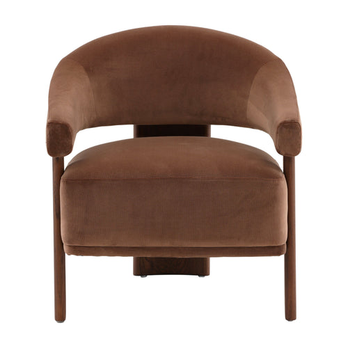 Fauteuil classique en bois rembourré avec accoudoirs et profil matelassé décontracté pour salon