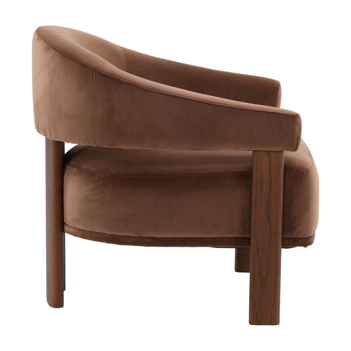 Fauteuil classique en bois rembourré avec accoudoirs et profil matelassé décontracté pour salon