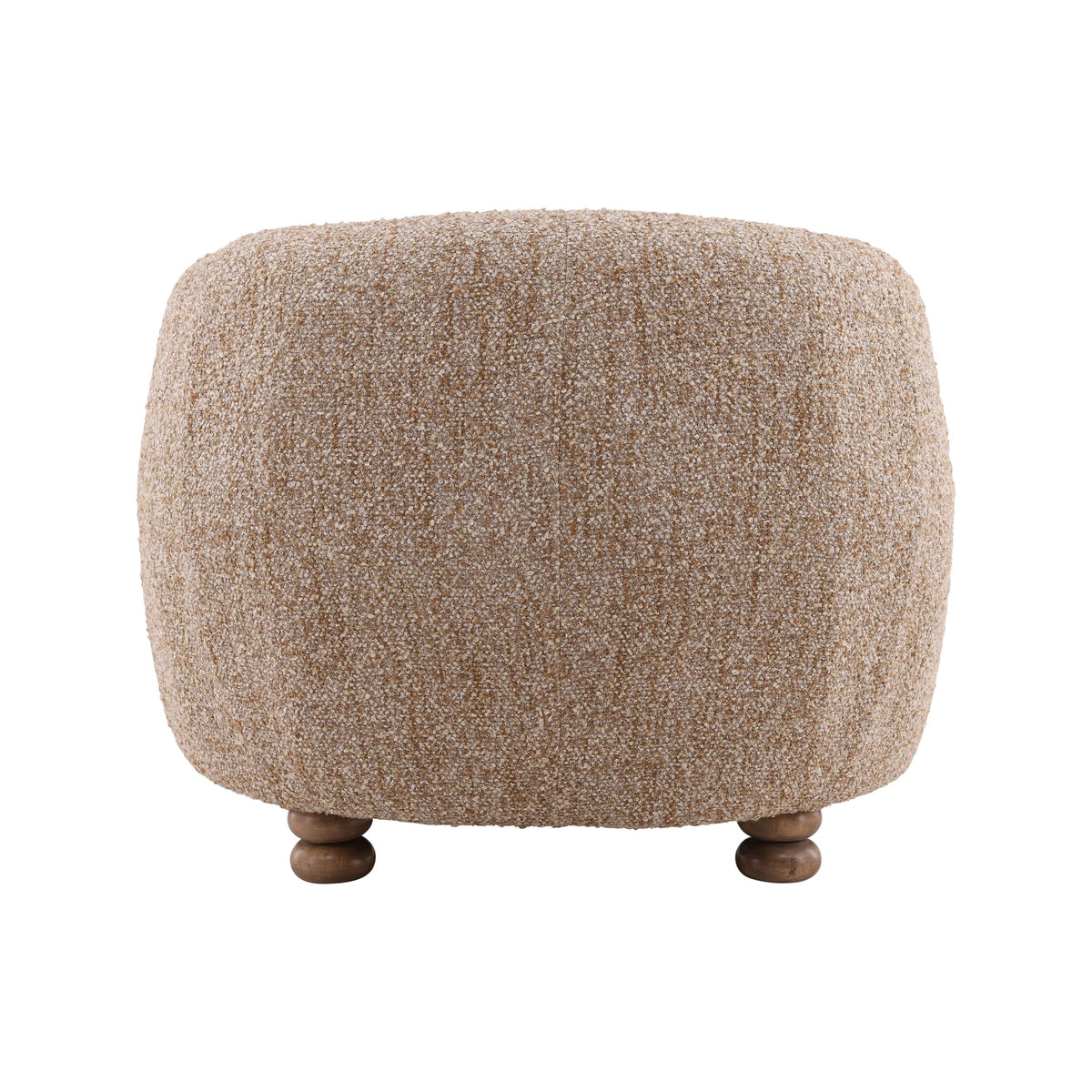 Fauteuil classique en bois rembourré avec accoudoirs et silhouette structurée pour le salon