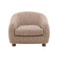 Fauteuil classique en bois rembourré avec accoudoirs et silhouette structurée pour le salon