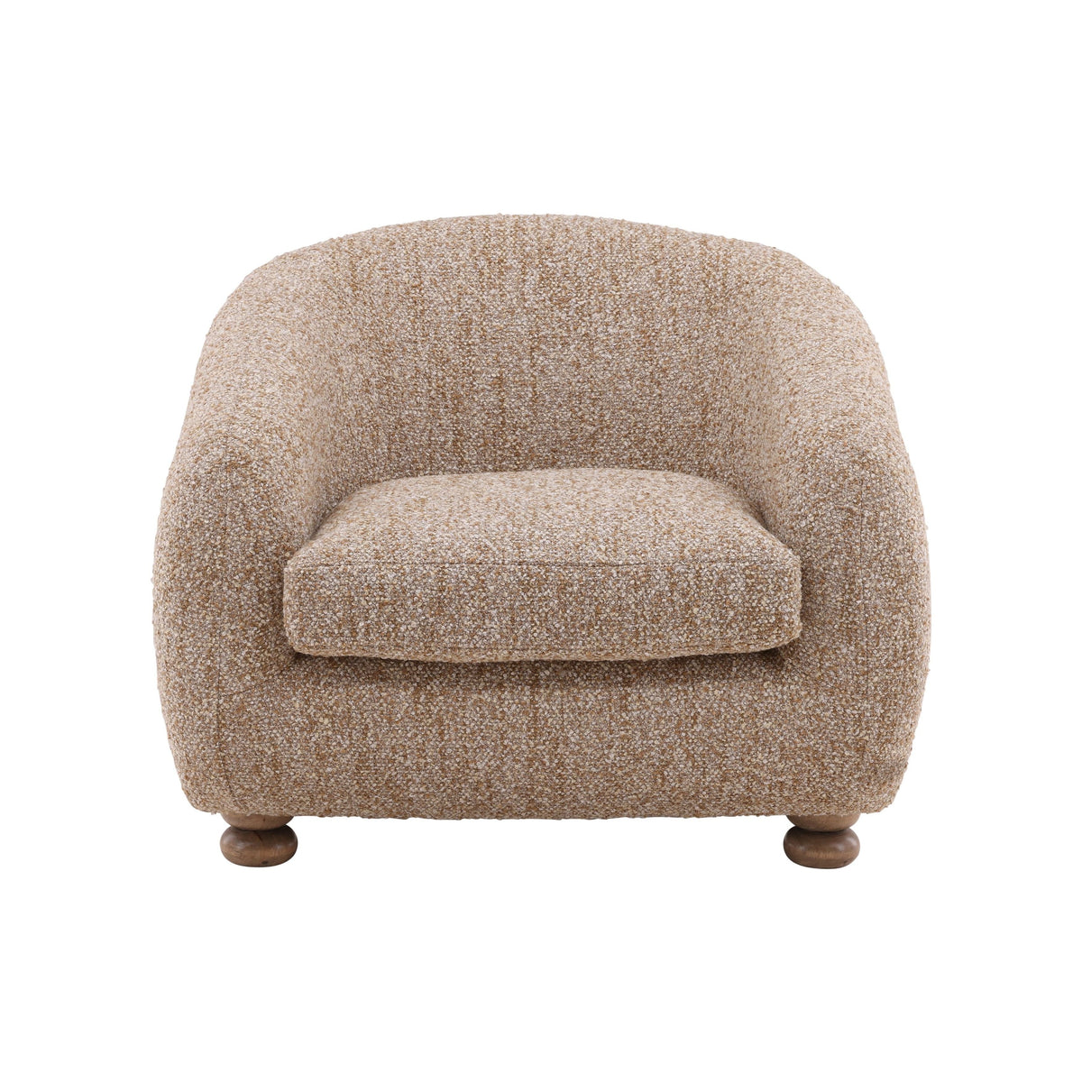 Fauteuil classique en bois rembourré avec accoudoirs et silhouette structurée pour le salon