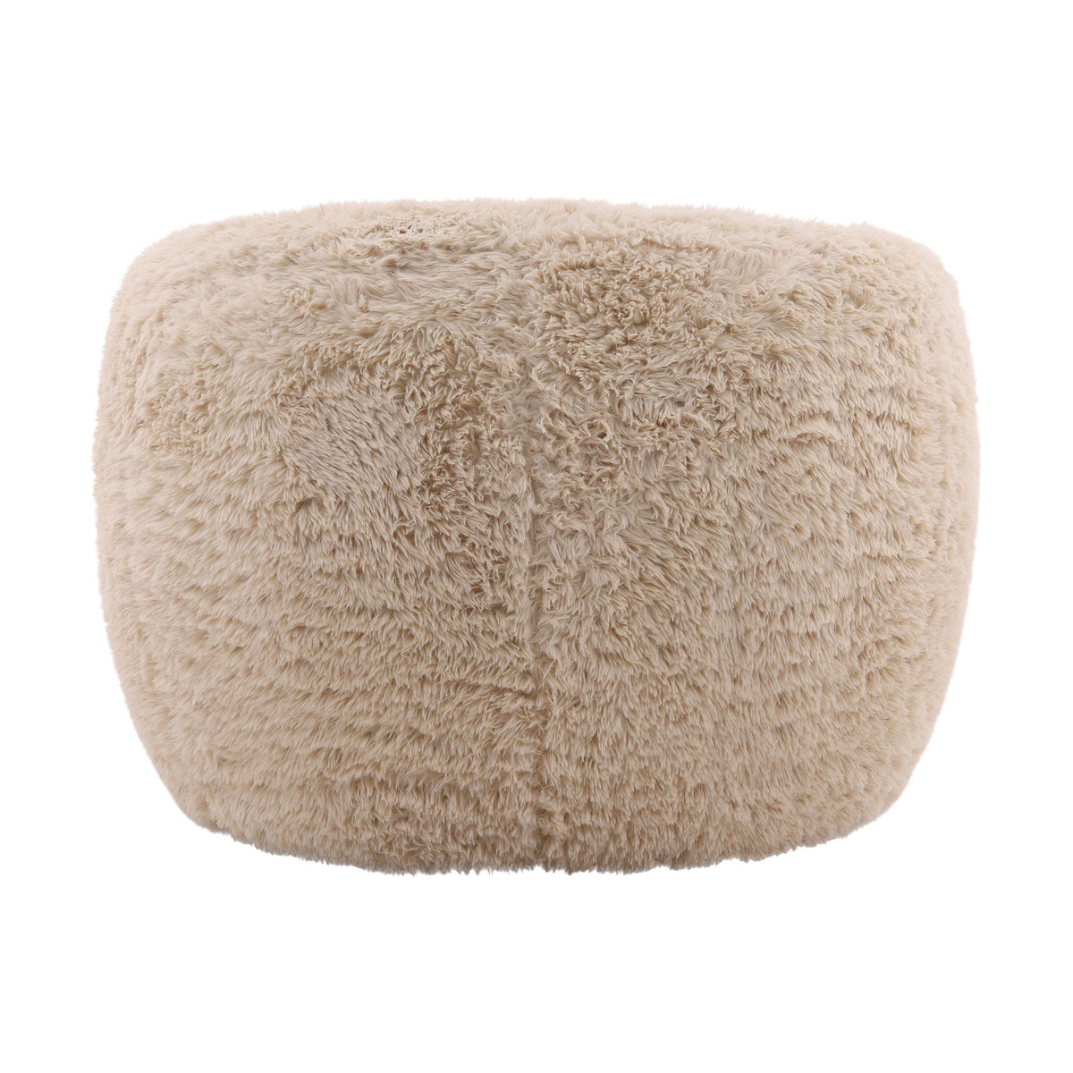 Fauteuil rembourré en tissu crème moderne avec coussin moelleux pour le salon