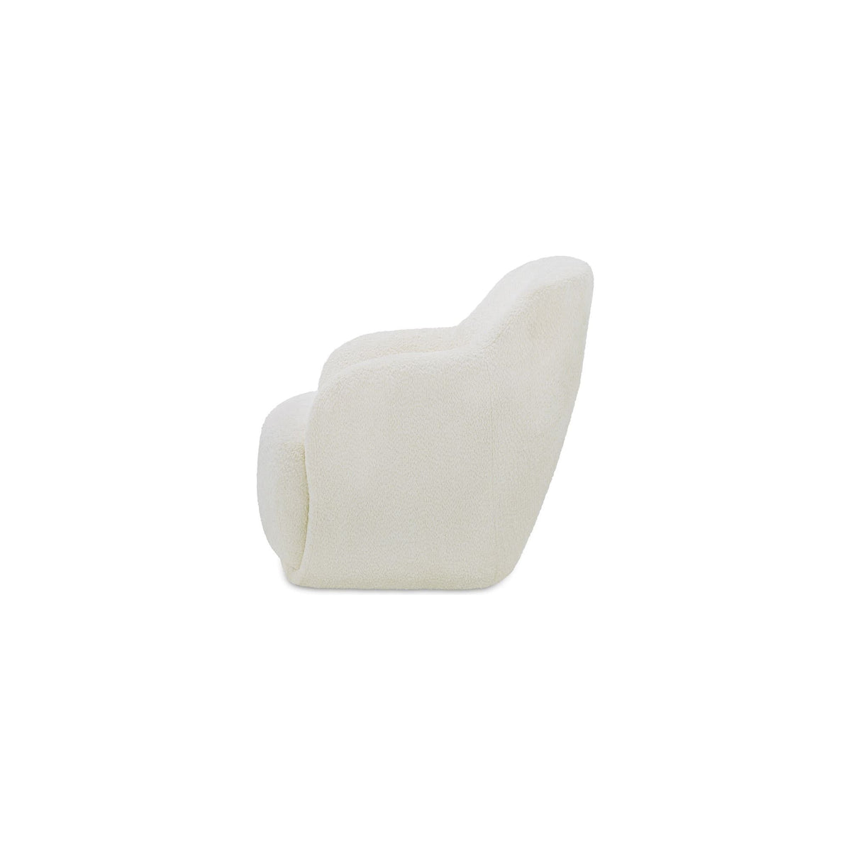 Fauteuil moderne en polyester à dossier haut, accoudoirs arrondis et assise en mousse/fibre pour salon