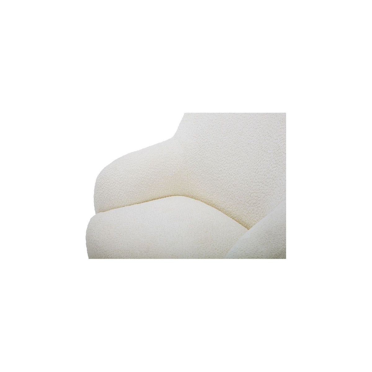 Fauteuil moderne en polyester à dossier haut, accoudoirs arrondis et assise en mousse/fibre pour salon
