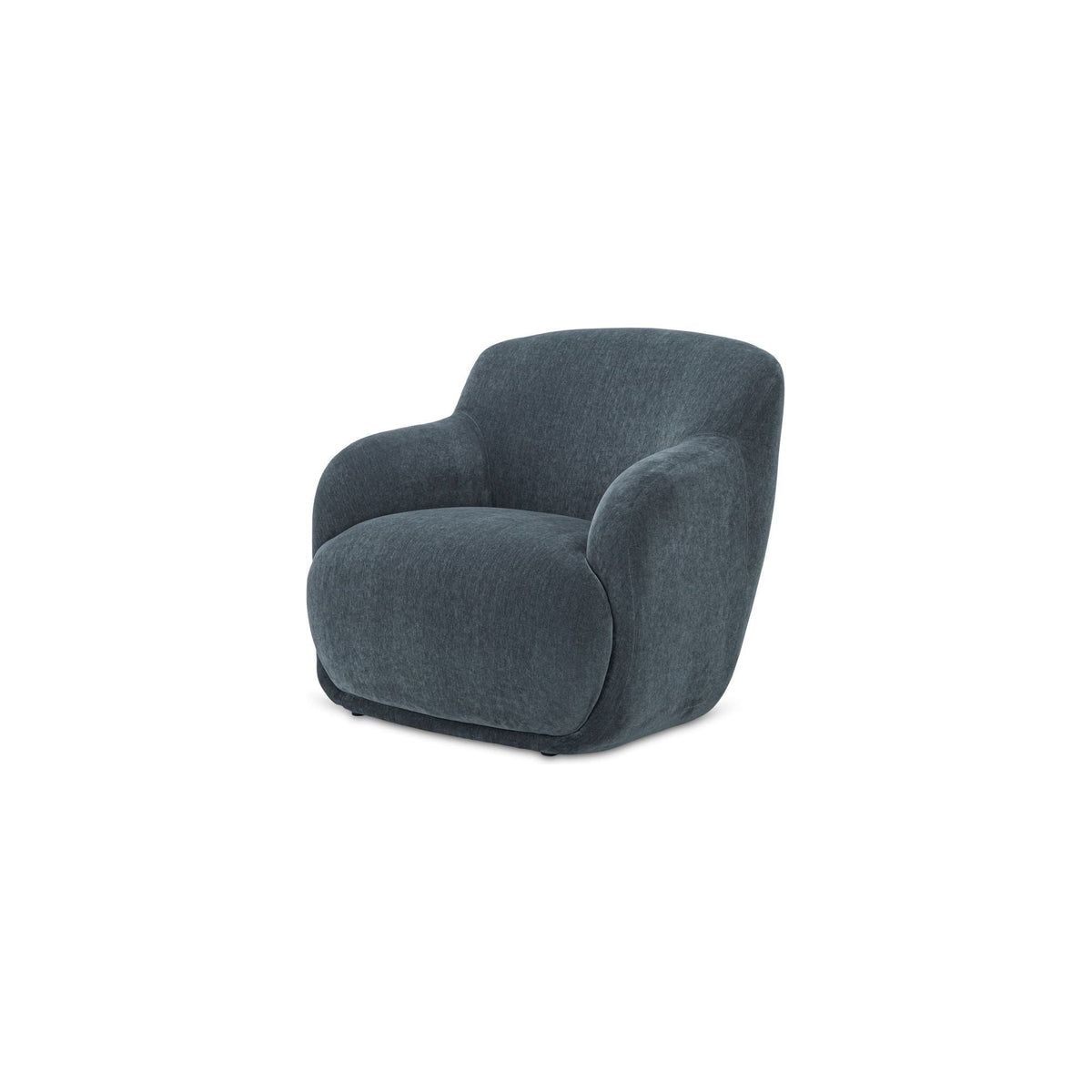 Fauteuil moderne en polyester à dossier haut, accoudoirs arrondis et assise en mousse/fibre pour salon