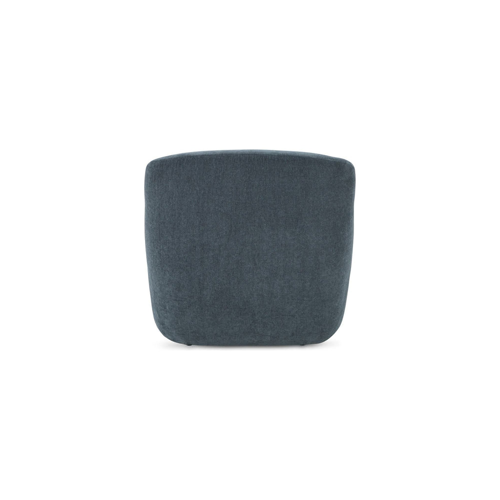 Fauteuil moderne en polyester à dossier haut, accoudoirs arrondis et assise en mousse/fibre pour salon