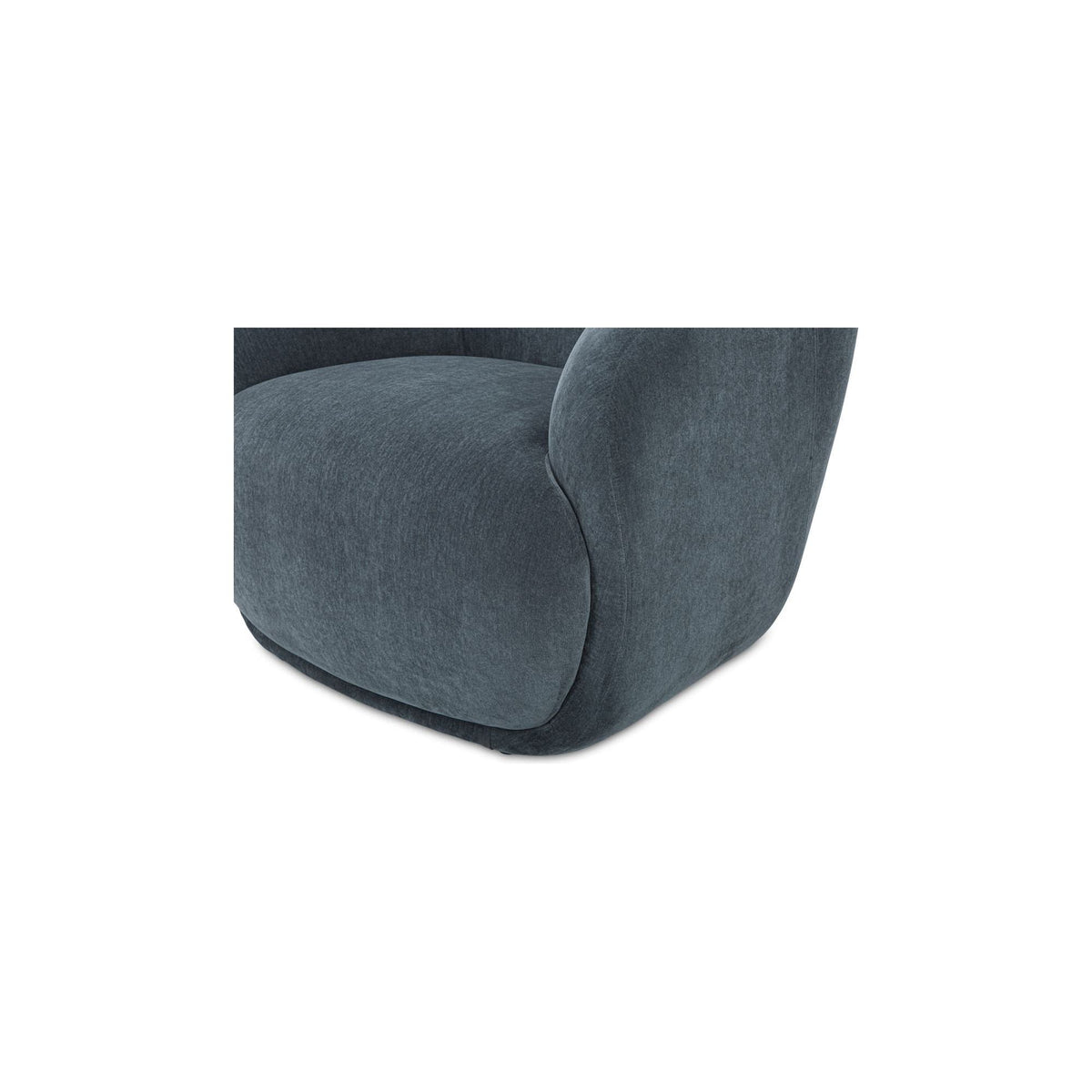 Fauteuil moderne en polyester à dossier haut, accoudoirs arrondis et assise en mousse/fibre pour salon