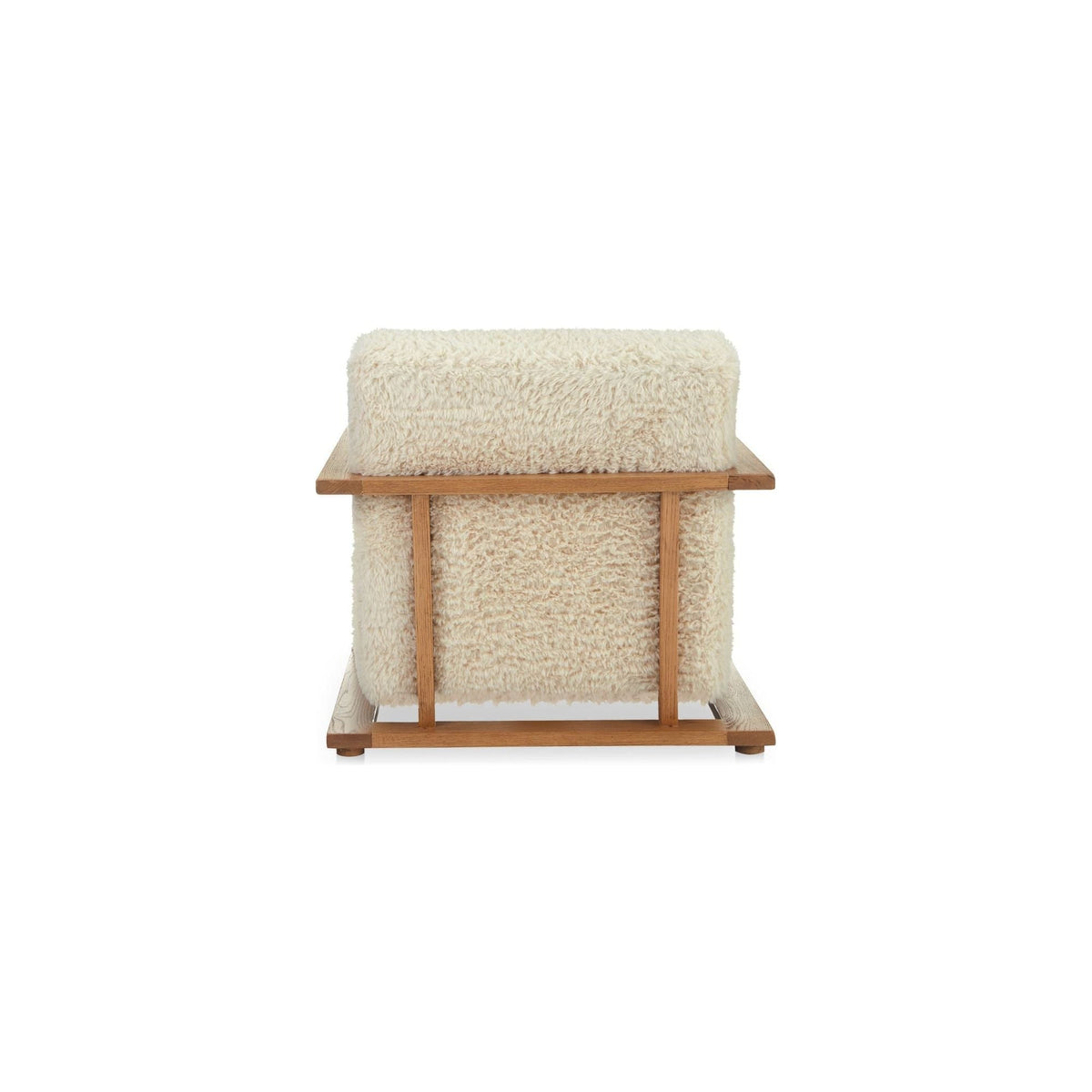 Fausse peau de mouton rustique avec cadre en bois massif et teinture vintage pour salon
