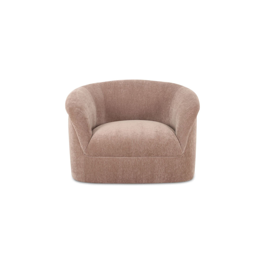 Velours Vintage-Contemporain avec Accoudoirs Ronds et Doux pour Salon
