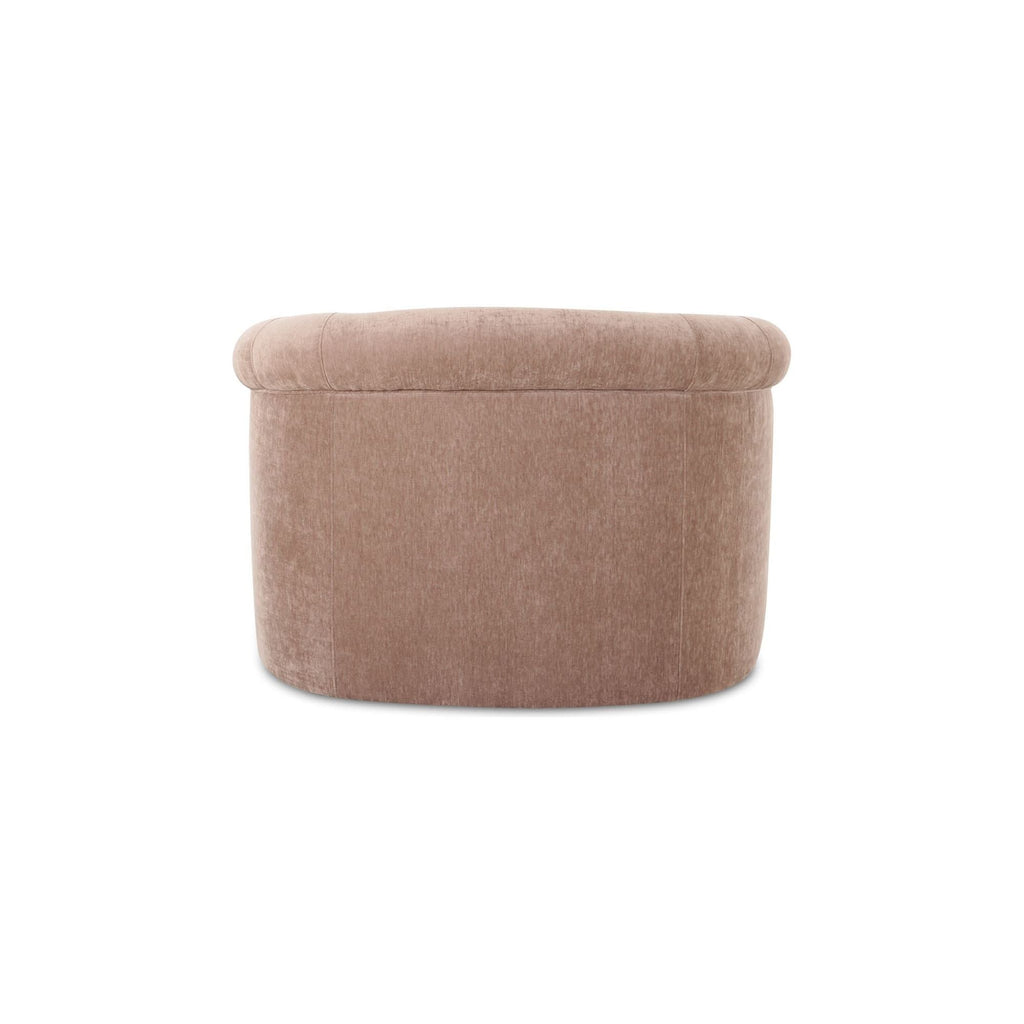 Velours Vintage-Contemporain avec Accoudoirs Ronds et Doux pour Salon
