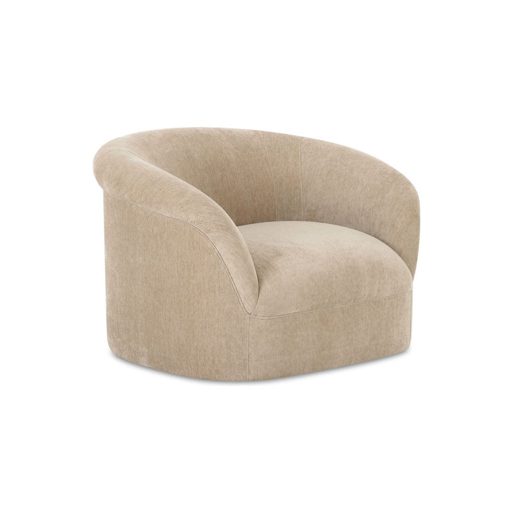 Velours Vintage-Contemporain avec Accoudoirs Ronds et Doux pour Salon
