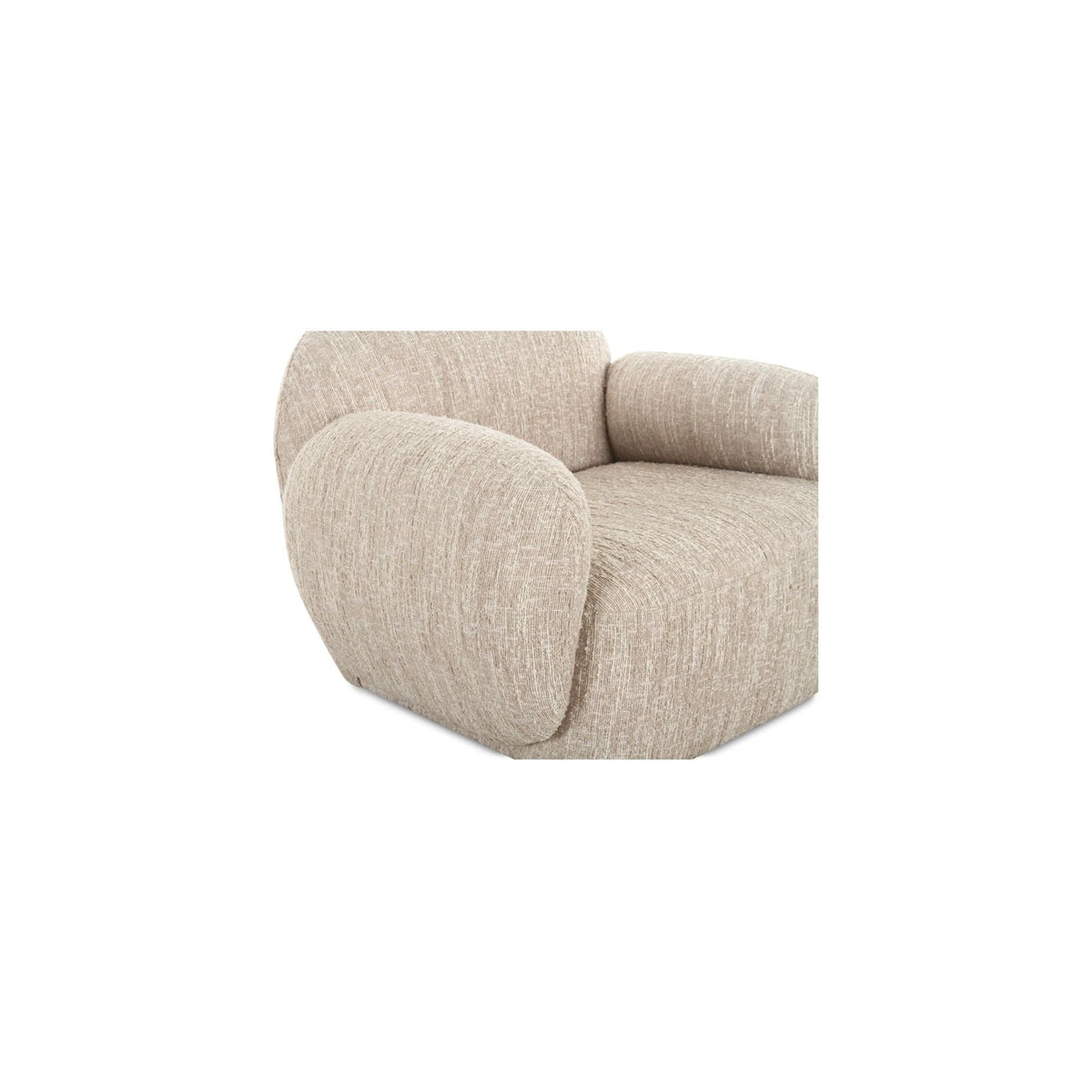 Velours minimaliste avec design audacieux et incurvé à profil bas pour le salon