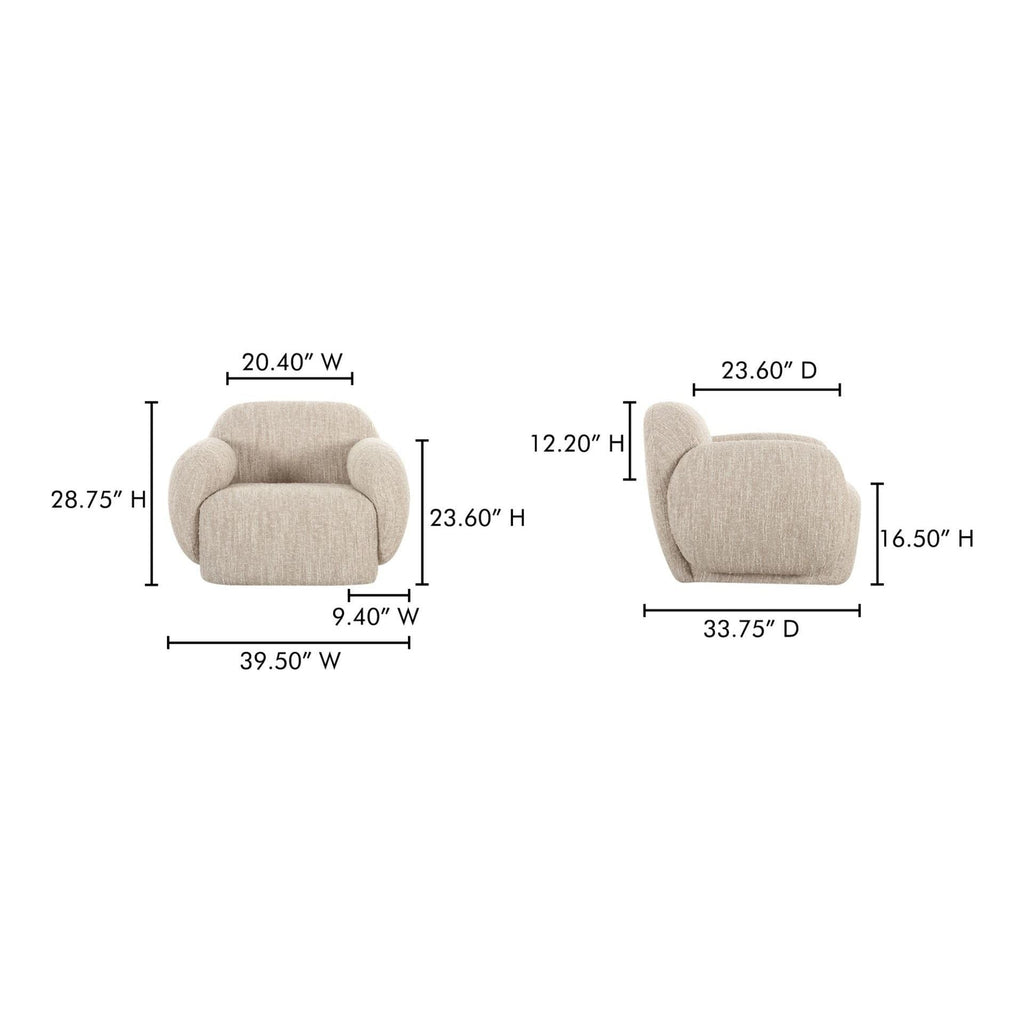 Velours minimaliste avec design audacieux et incurvé à profil bas pour le salon