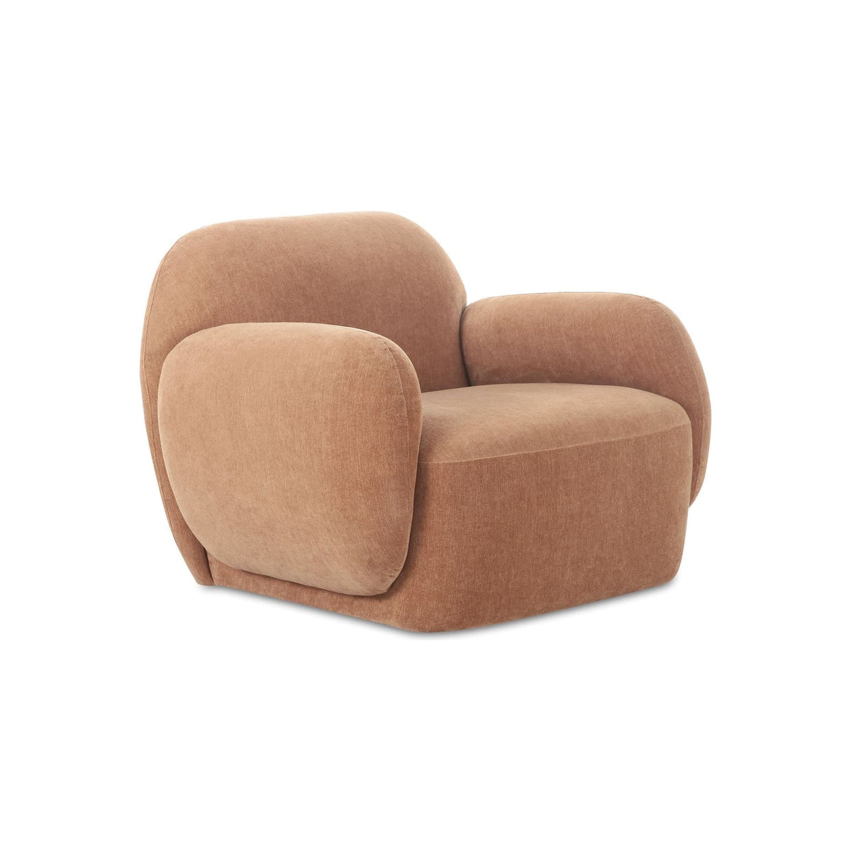Velours minimaliste avec design audacieux et incurvé à profil bas pour le salon