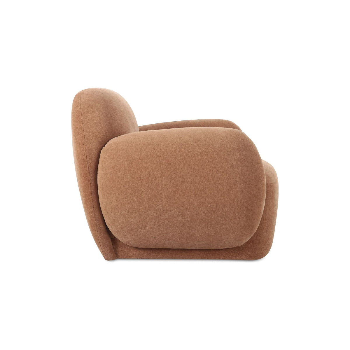 Velours minimaliste avec design audacieux et incurvé à profil bas pour le salon
