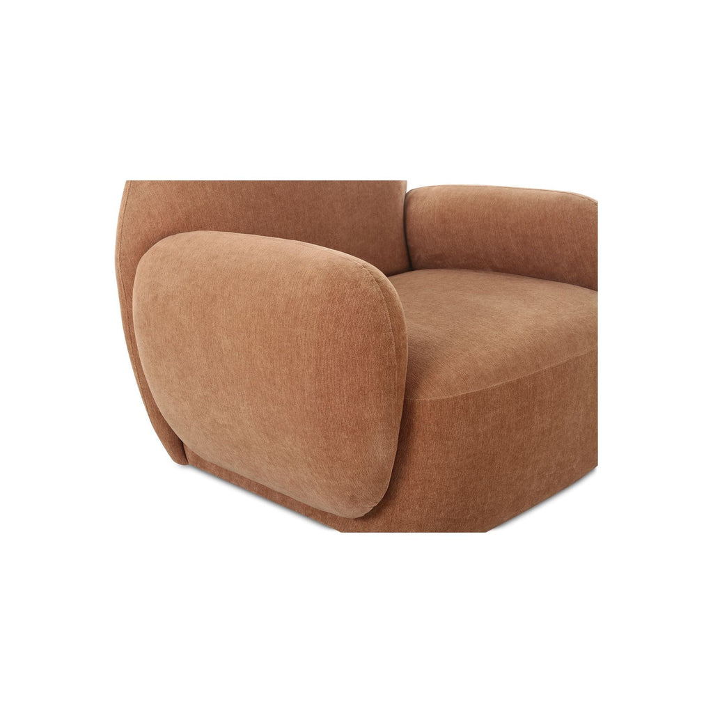 Velours minimaliste avec design audacieux et incurvé à profil bas pour le salon