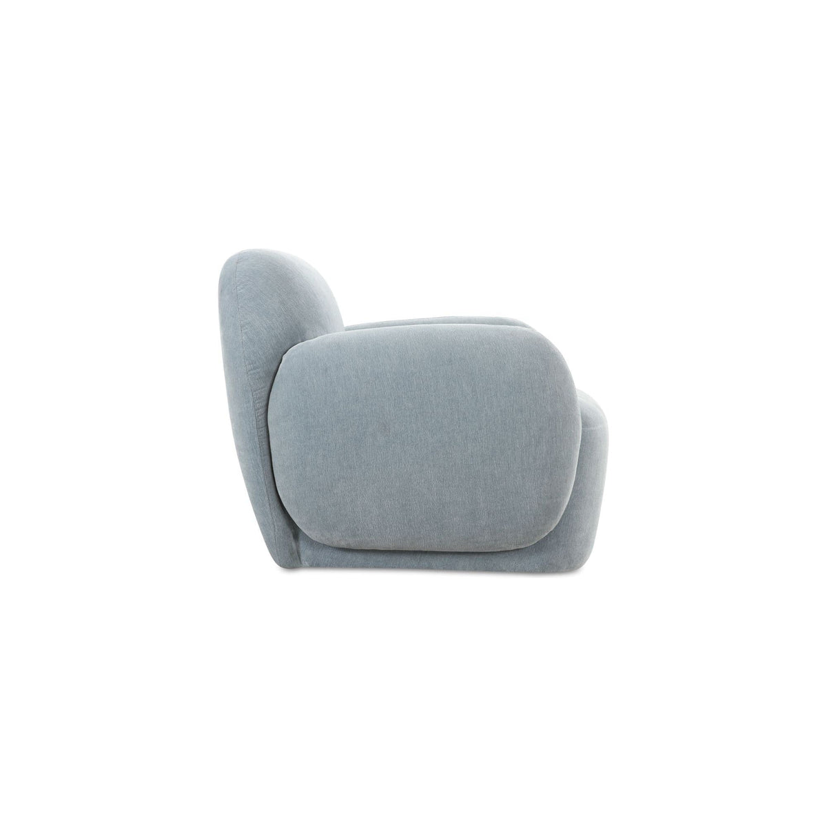 Velours minimaliste avec design audacieux et incurvé à profil bas pour le salon