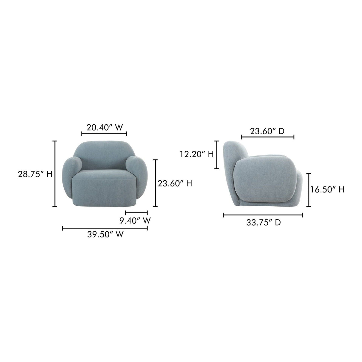 Velours minimaliste avec design audacieux et incurvé à profil bas pour le salon