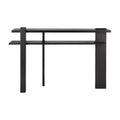 Bois noir moderne avec étagère ouverte et design sculptural pour entrée
