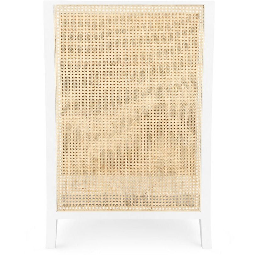 Acajou côtier avec cannage fait main et coussin en lin pour salon